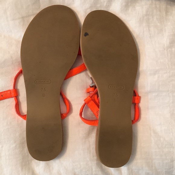 Orange Coach Shirley sandals 71/2 - Picture 5 of 5